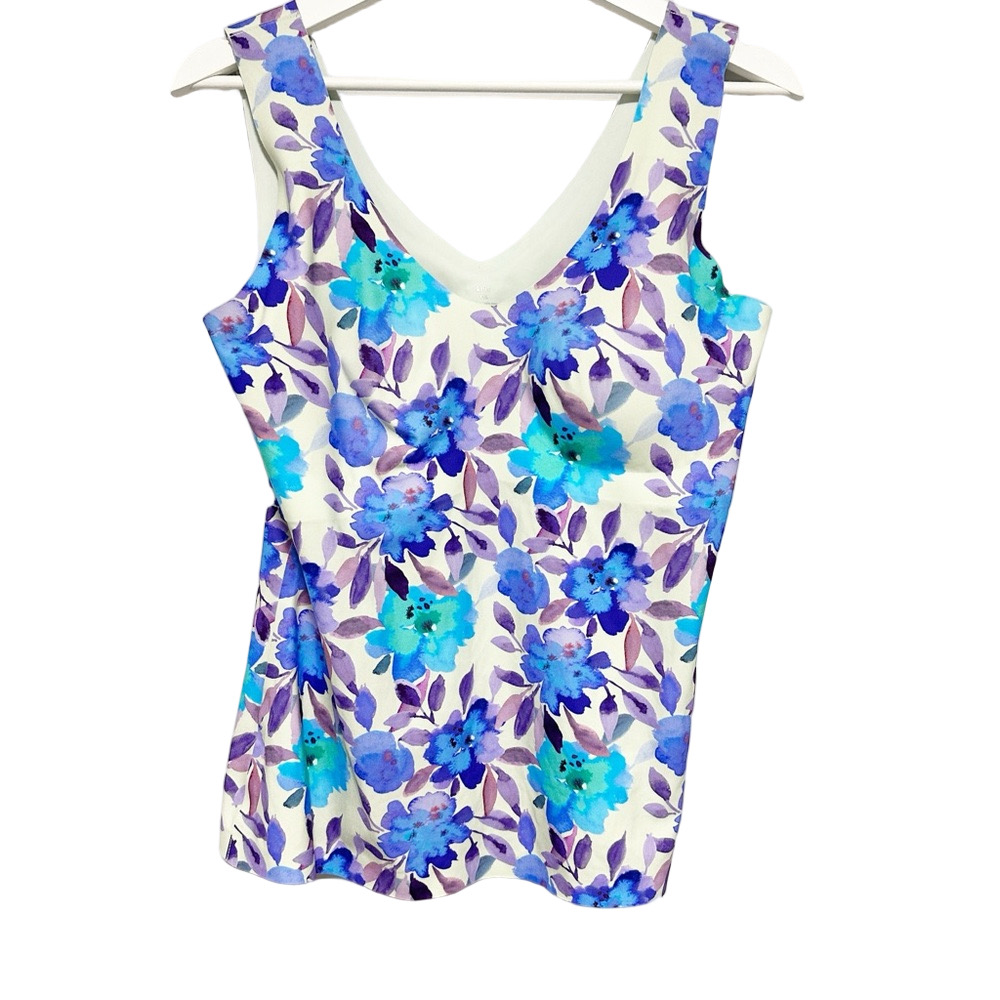 Knix Floral Tank Top - Blue and Purple